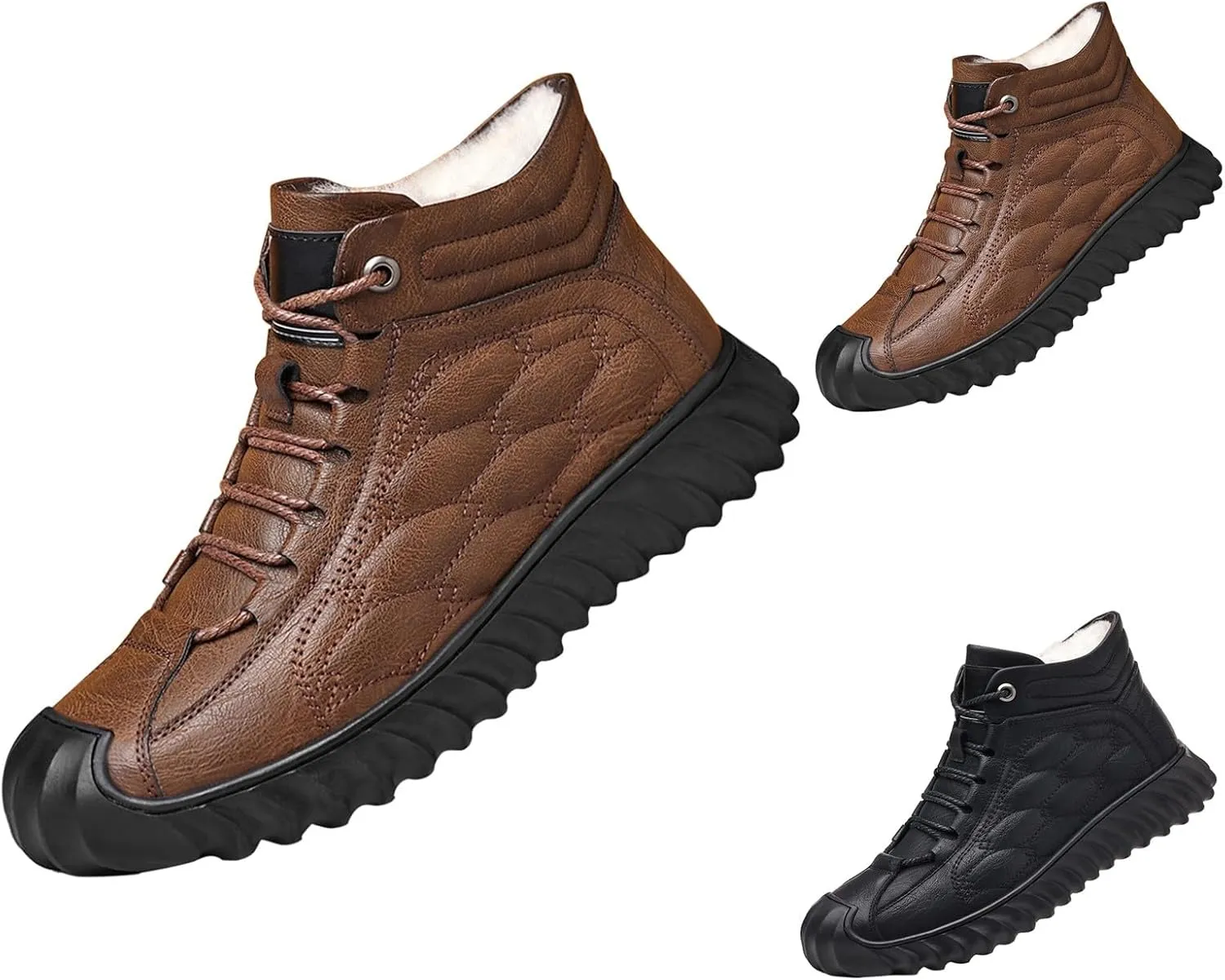 Winter Boots for Women Warm Plush Lined Snow Shoes Slip on Ankle Booties Comfortable Anti Slip Outdoor Boots