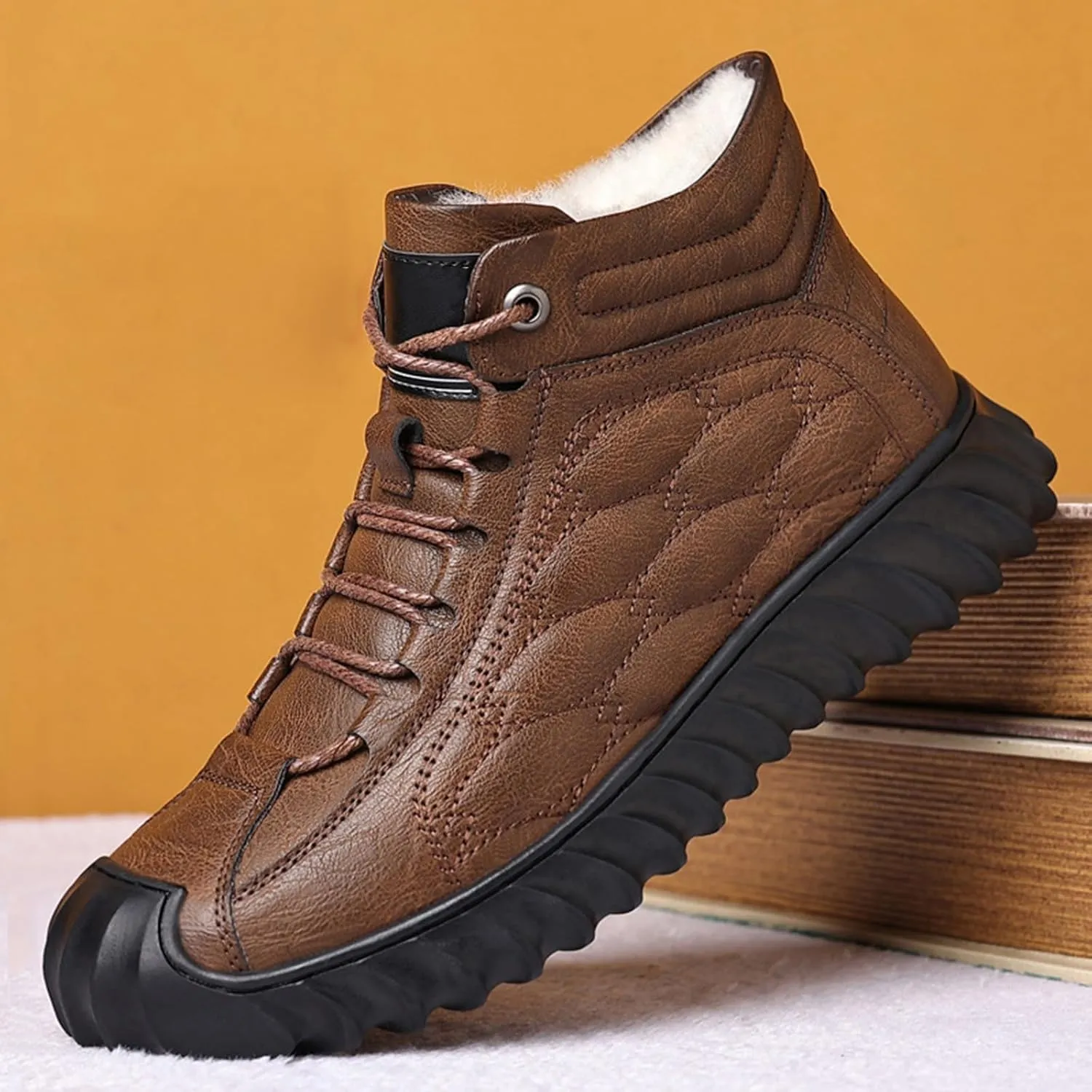 Winter Boots for Women Warm Plush Lined Snow Shoes Slip on Ankle Booties Comfortable Anti Slip Outdoor Boots