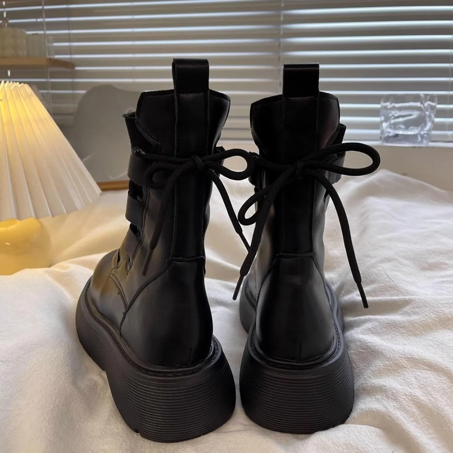 Winter Boots for Women Waterproof Fuzzy Snow Boots Casual Plush Lined Thermal Non Slip Wedge Mid Calf Boots