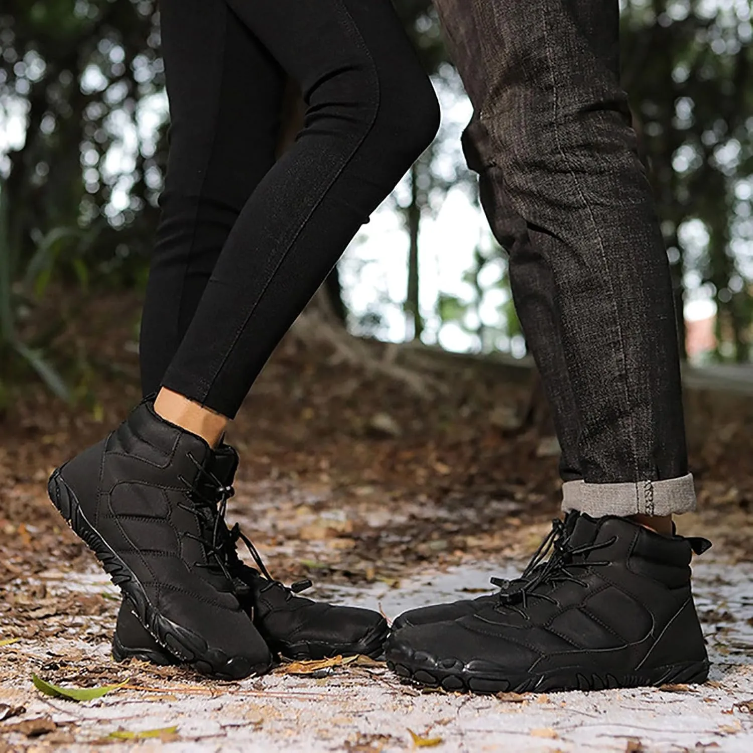 Winter Plush Insulated Snow Boots for Women Lace Up Soft Flat Soled Boots Fleece Lined Warm Sport Winter Boots