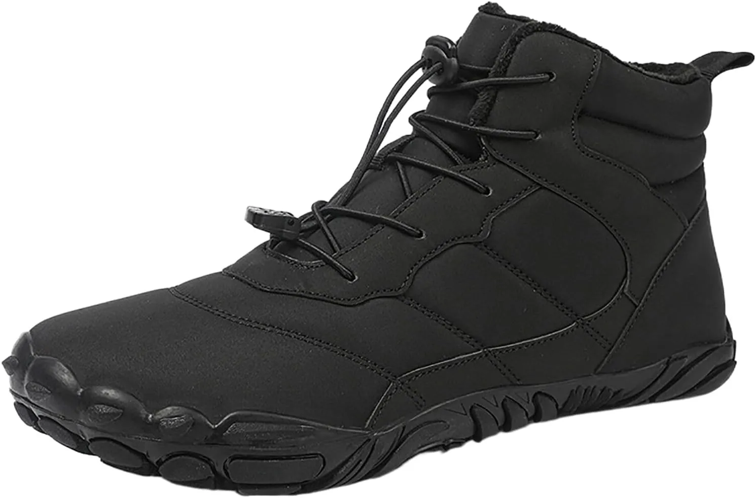 Winter Plush Insulated Snow Boots for Women Lace Up Soft Flat Soled Boots Fleece Lined Warm Sport Winter Boots