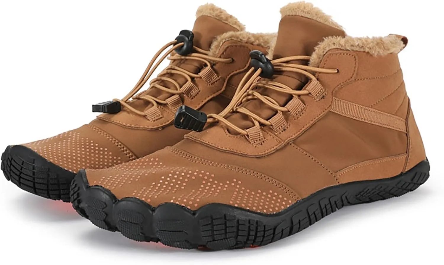 Winter Plush Insulated Snow Boots for Women Lace Up Soft Flat Soled Boots Outdoor Sport Shoes Wide Calf Boots
