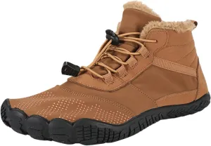 Winter Plush Insulated Snow Boots for Women Lace Up Soft Flat Soled Boots Outdoor Sport Shoes Wide Calf Boots