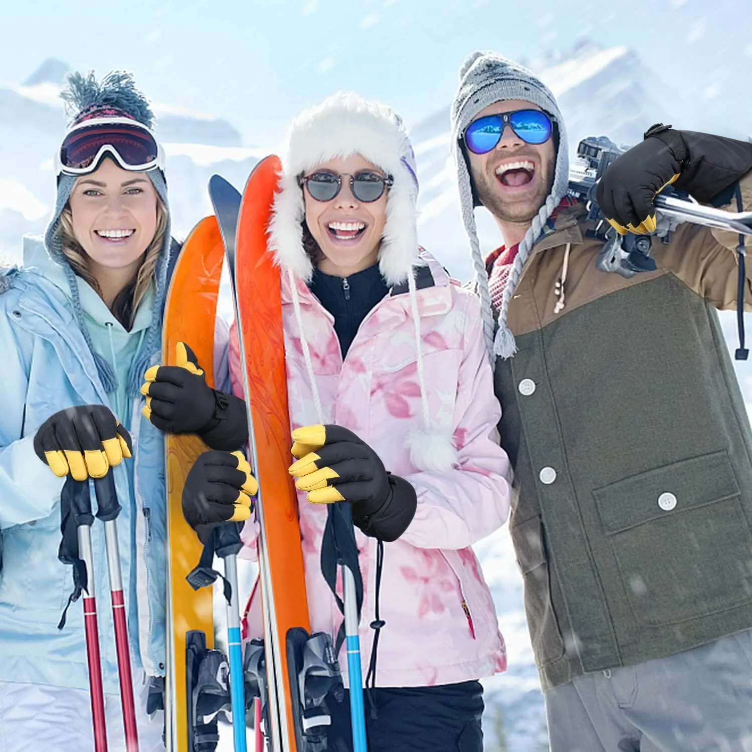 Winter Ski Thermal Gloves for Men and Women