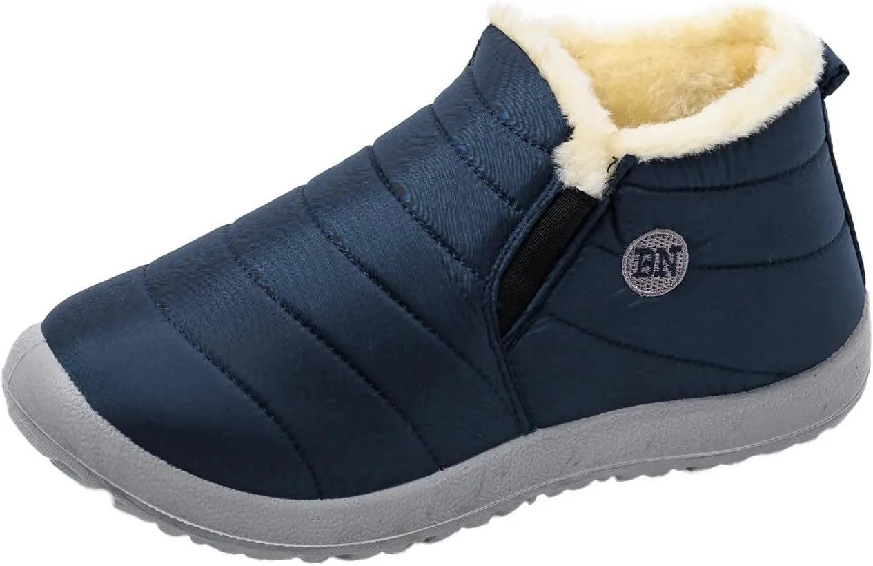 Winter Snow Boots for Women Plush Lined Warm Ankle Booties Outdoor Anti-Slip Waterproof Comfortable Short Boot