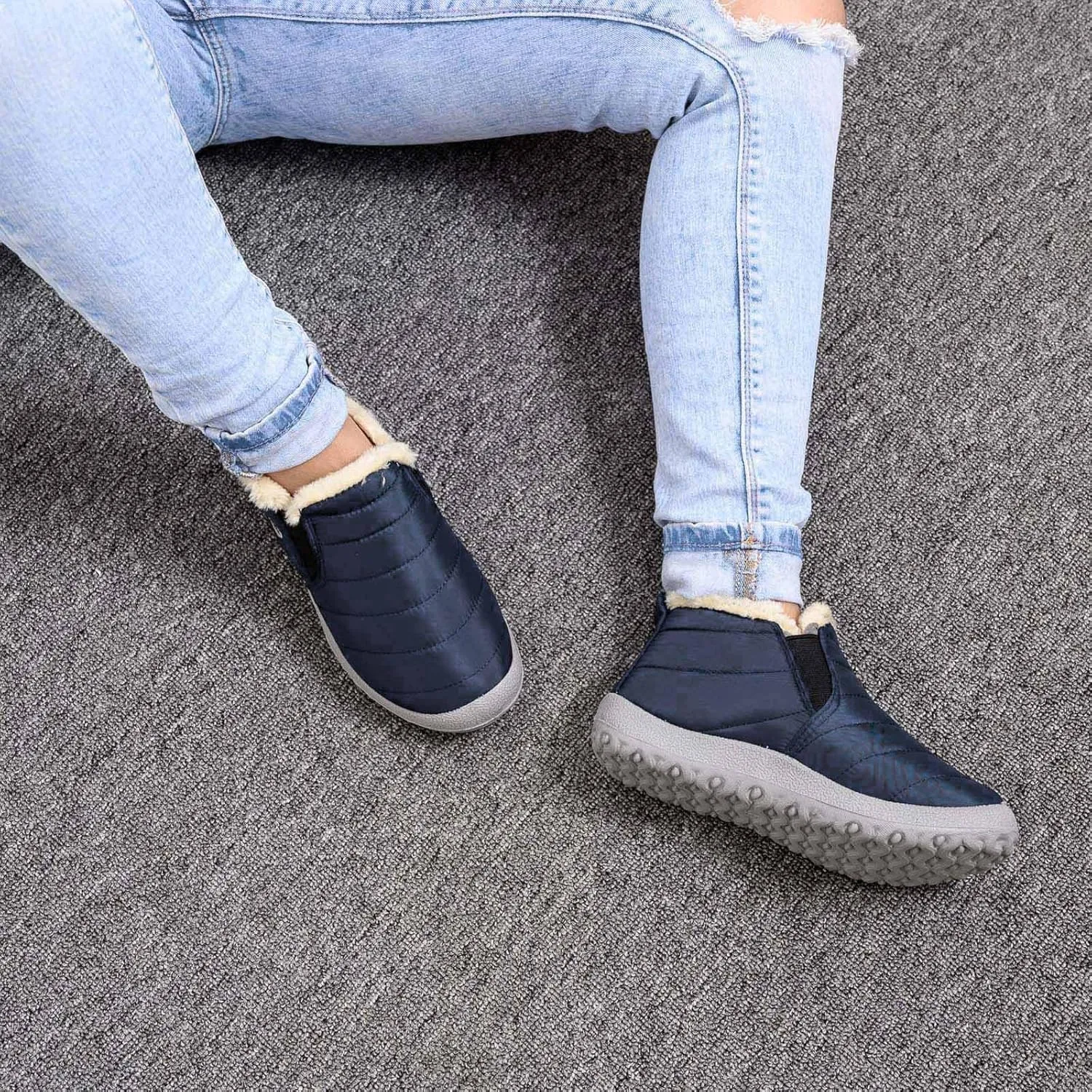 Winter Snow Boots for Women Plush Lined Warm Ankle Booties Outdoor Anti-Slip Waterproof Comfortable Short Boot