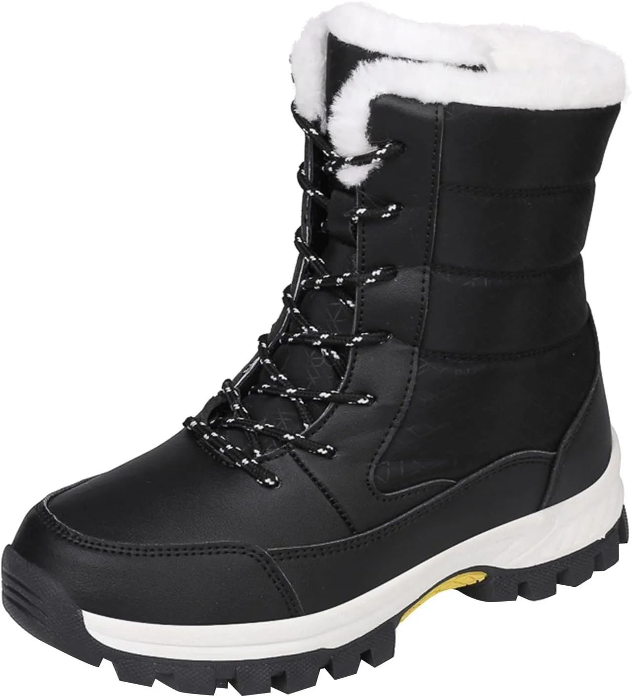 Winter Snow Boots for Women Water Proof Insulated Boots Lace Up Mid Calf Non Slip Non Slip Comfort Snow Boots