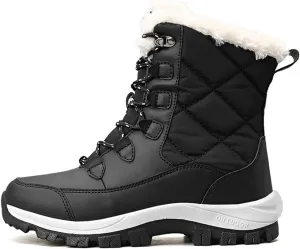 Women High Top Hiking Shoes Winter Anti-Slip Warm Snow Shoes Outdoor Climbing Trekking Shoes Boots