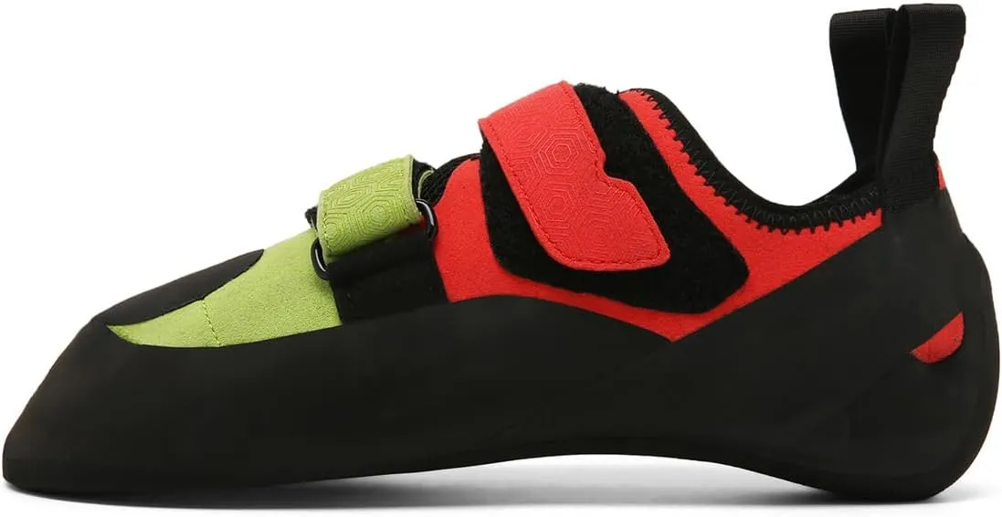 Women Men Rock Climbing Shoes, Hook & Loop Closure Hiking Shoes Non-Slip Wall Climbing Shoes