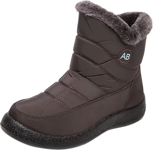Women Snow Boots Waterproof Women's Slip On Winter Boots Women Snow Boots Winter Shoes with Hook Loop Low Snow Boot for Women Womens Running Shoes Mens Booties Winter