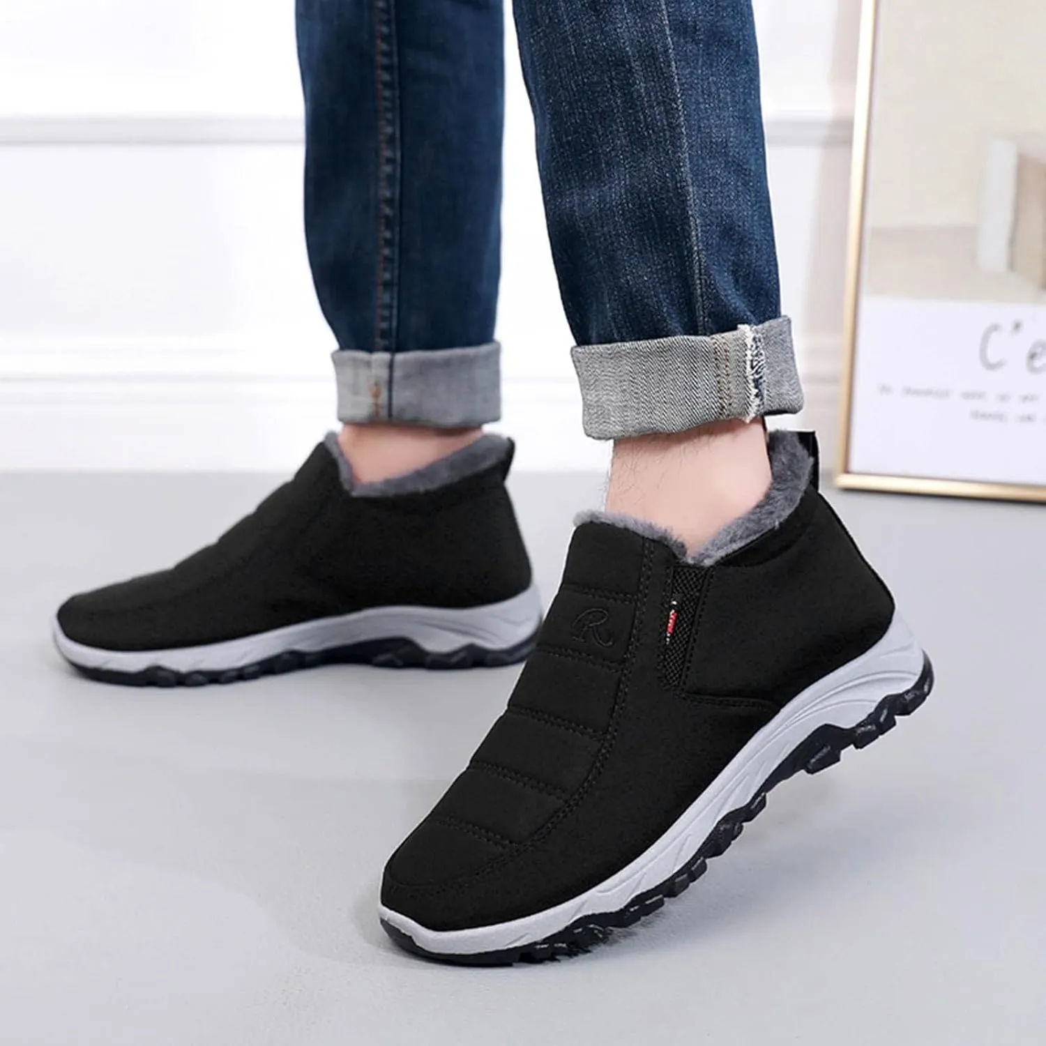 Women Winter Boots Waterproof Short Snow Boots Ladies Womens Snow Boots Winter Fur Lined Ankle Boot Snow Boot for Women Short Platform Boots Men Mens Snow Booties