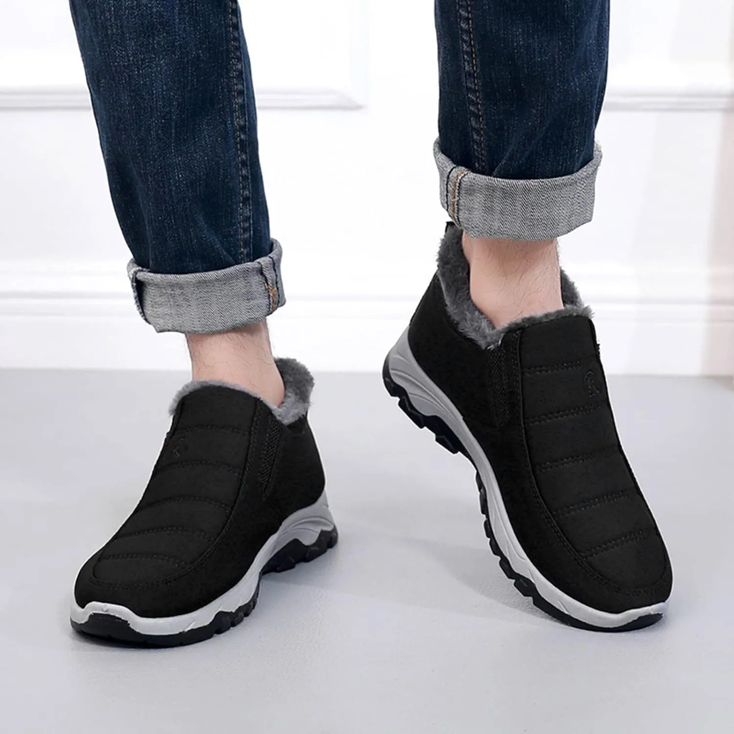 Women Winter Boots Waterproof Short Snow Boots Ladies Womens Snow Boots Winter Fur Lined Ankle Boot Snow Boot for Women Short Platform Boots Men Mens Snow Booties