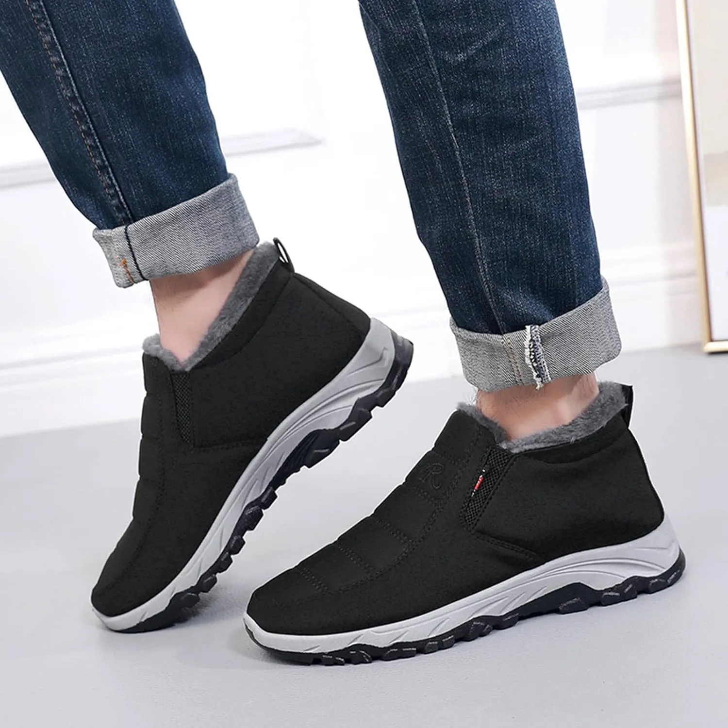 Women Winter Boots Waterproof Short Snow Boots Ladies Womens Snow Boots Winter Fur Lined Ankle Boot Snow Boot for Women Short Platform Boots Men Mens Snow Booties