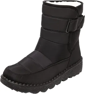 Women Winter Boots with Zipper Go Boots for Ladies Waterproof Snow Boots Womens Winter Ankle Boots Ladies Fur Lined Snow Shoes Women Barefoot Shoes Women Men's Winter Booties