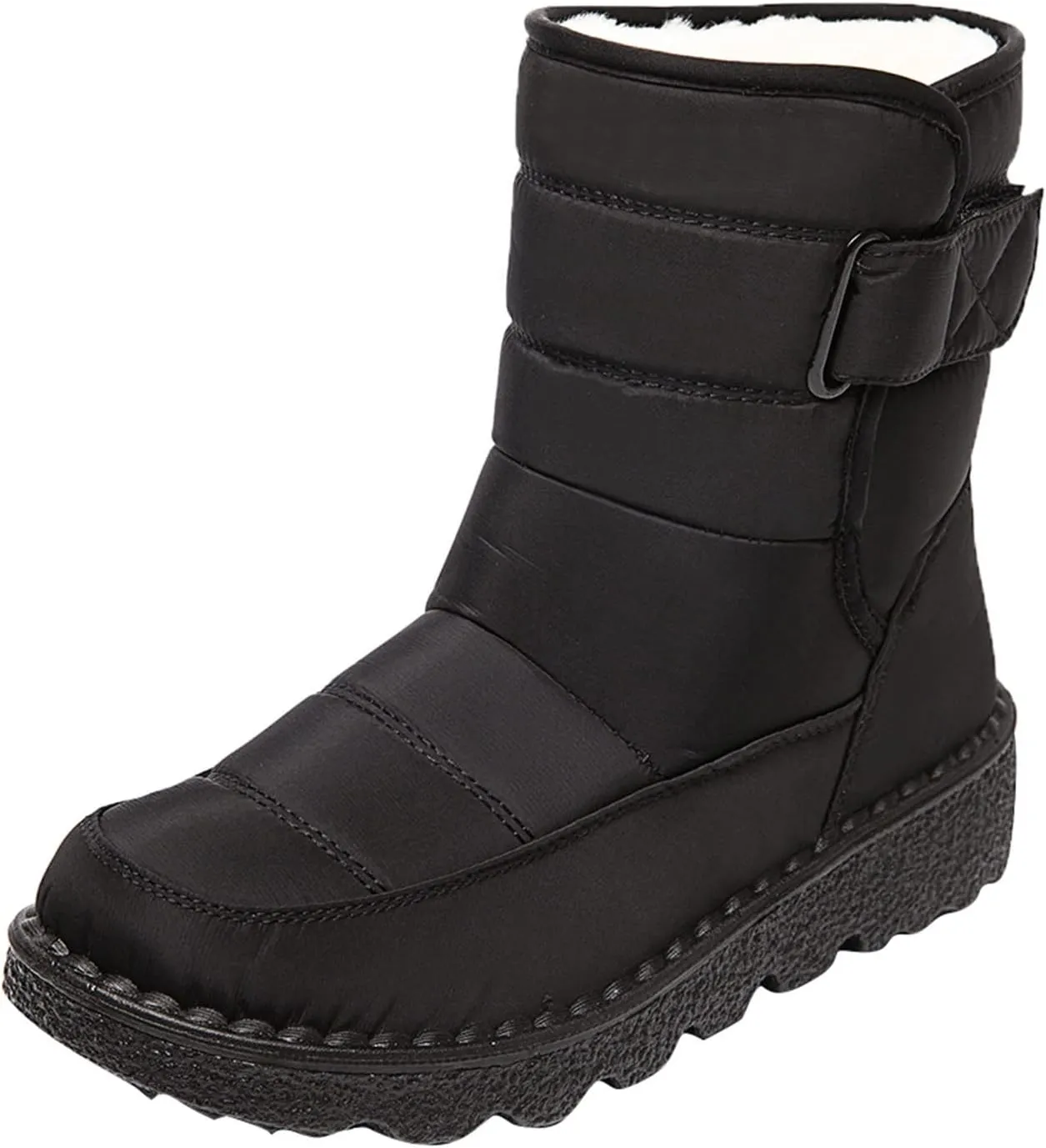 Women Winter Boots with Zipper Go Boots for Ladies Waterproof Snow Boots Womens Winter Ankle Boots Ladies Fur Lined Snow Shoes Women Barefoot Shoes Women Men's Winter Booties