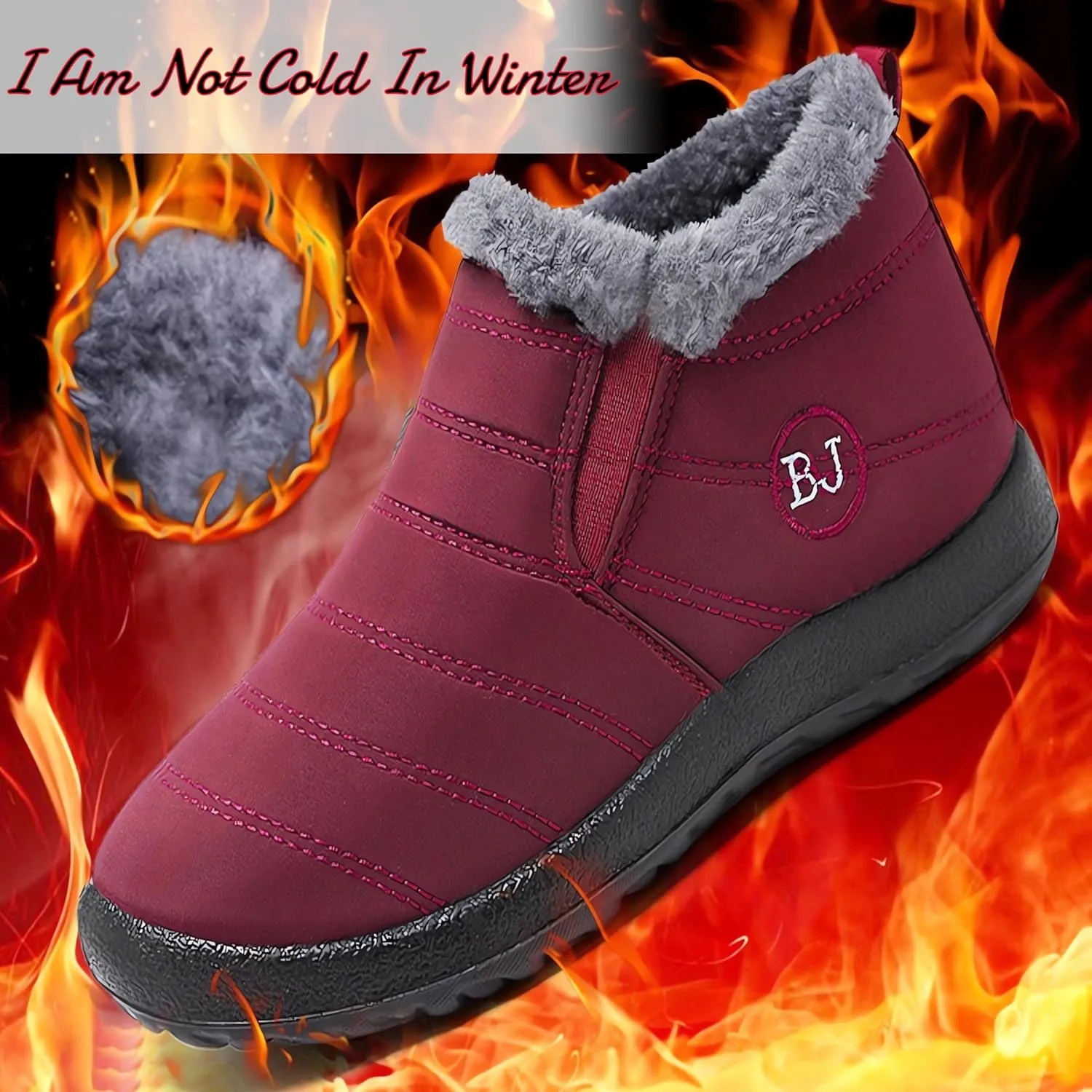 Womens And Men Snow Boots WaterproofWomen'S Winter Thermal BootsWinter Warm Hiking Work Comfy Boots Sneakers Walking Shoes