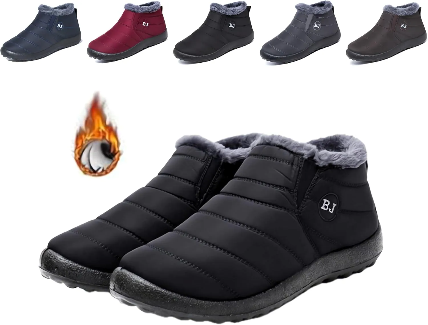 Womens And Men Snow Boots WaterproofWomen'S Winter Thermal BootsWinter Warm Hiking Work Comfy Boots Sneakers Walking Shoes