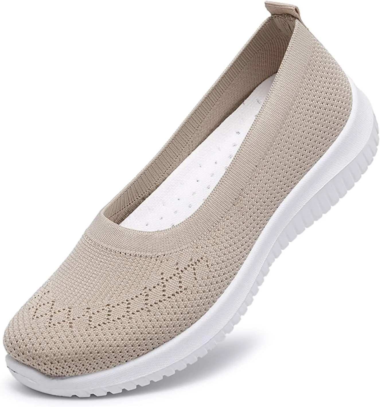 Women's Athletic Shoes Lightweight Woven Orthopedic Breathable Shoes Casual Slip on Walking Shoe Comfortable Walking Sneakers with Arch Support