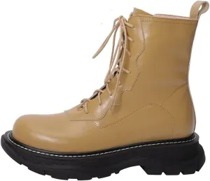 Womens Boots Wool snow boots waterproof and velvet warm and cold resistant womens winter boots, leather platform boots and ankle boots