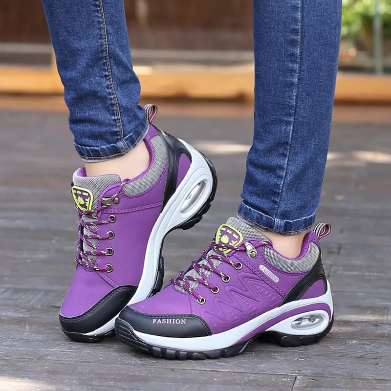 Womens Breathable Walking Shoes Sports Running Sneakers Waterproof Backpacking Climbing Hiking Shoes Camping