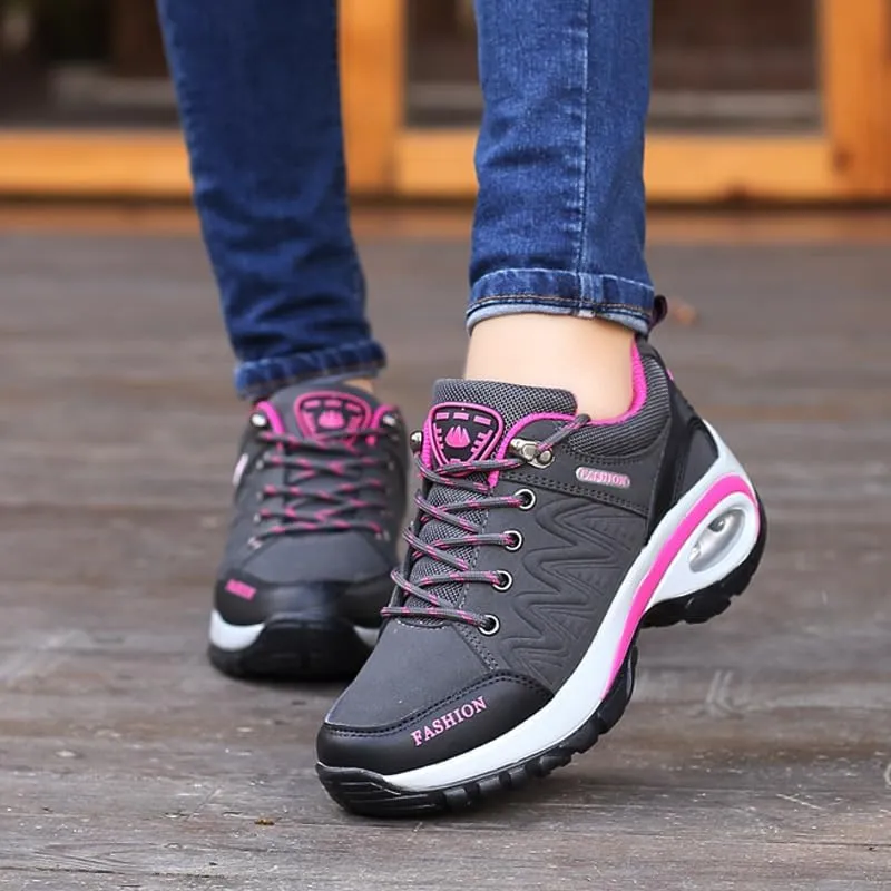 Womens Breathable Walking Shoes Sports Running Sneakers Waterproof Backpacking Climbing Hiking Shoes Camping