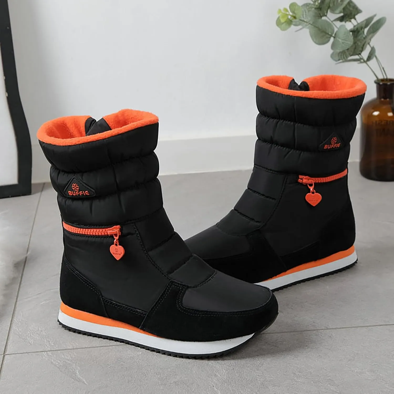 Women's Cold Proof Snow Boots Thick Bottom Non Slip Boot Plus Warm Fleece Winter Boots Outdoor Insulated Boots