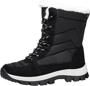 Women's Cold Proof Snow Boots Winter Plus Velvet Warm Snow Boots Outdoor Hiking Boots Women Winter Thigh High Boots