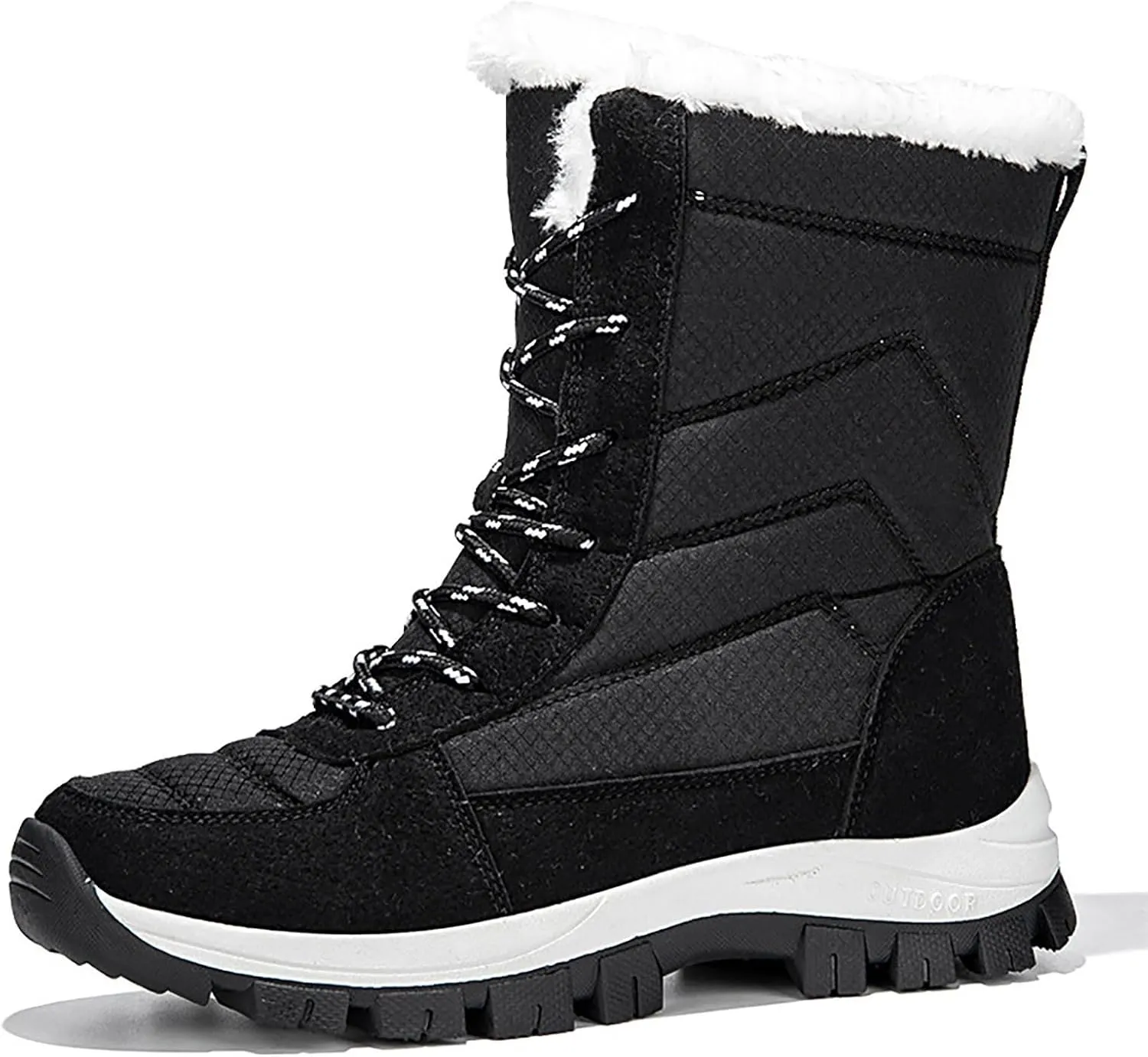 Women's Cold Proof Snow Boots Winter Plus Velvet Warm Snow Boots Outdoor Hiking Boots Women Winter Thigh High Boots