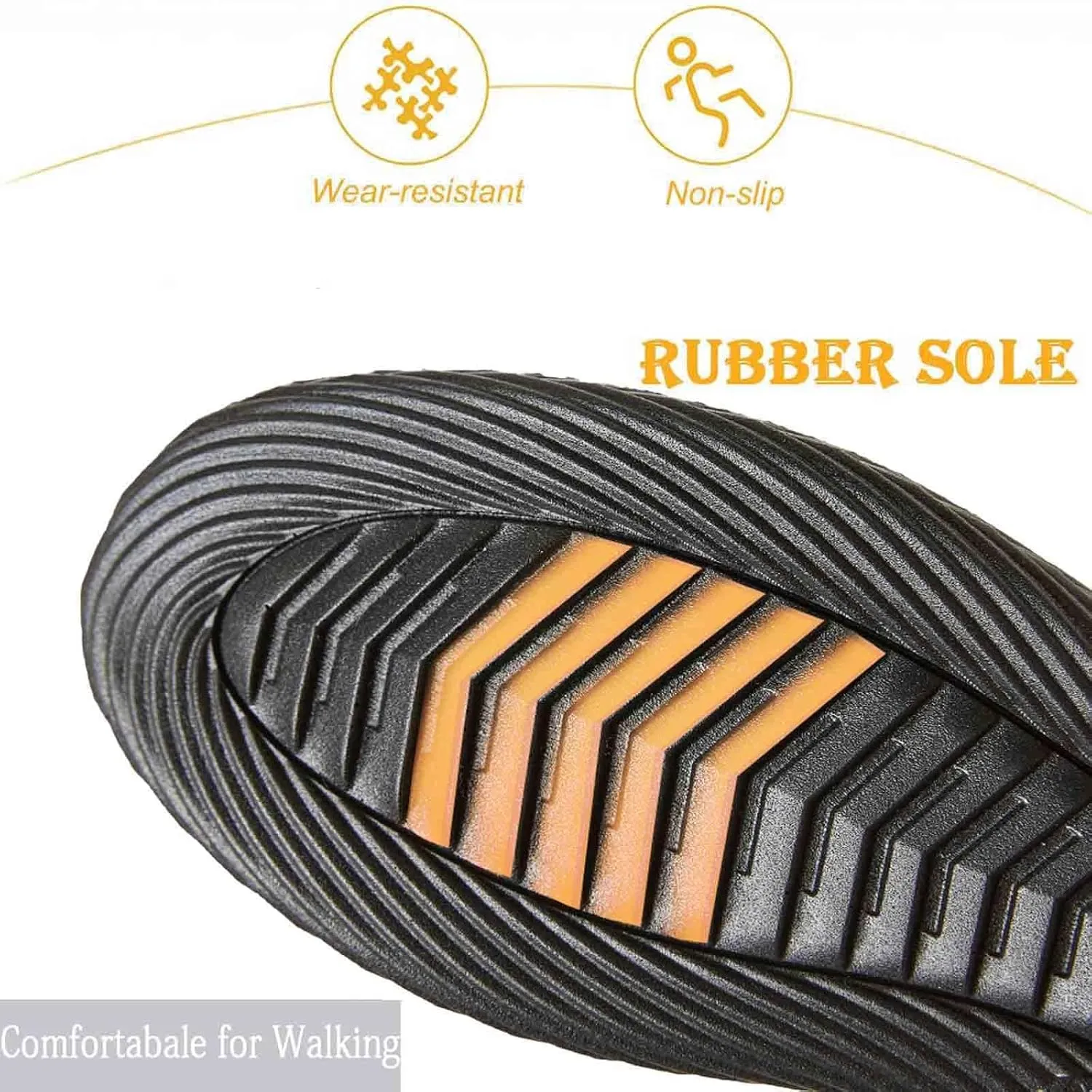 Women's Leather Fur Lined Winter Warm Snow Boots,Winter Front Zipper Anti-Slip Waterproof Soft Sole Shoes