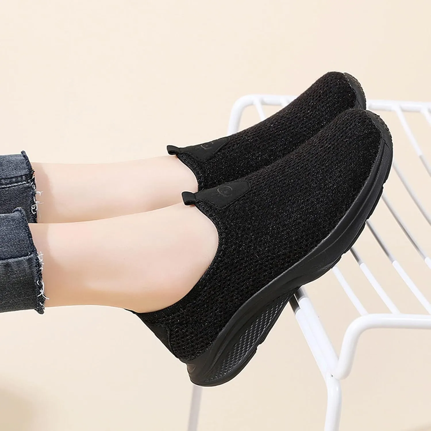 Womens Non Slip Work Shoes Slip On Water Resistant Tennis Shoes Womens Wide Feet Casual Dress Shoes Brown Sneakers Platform Tennis Shoe Trainers Shoe