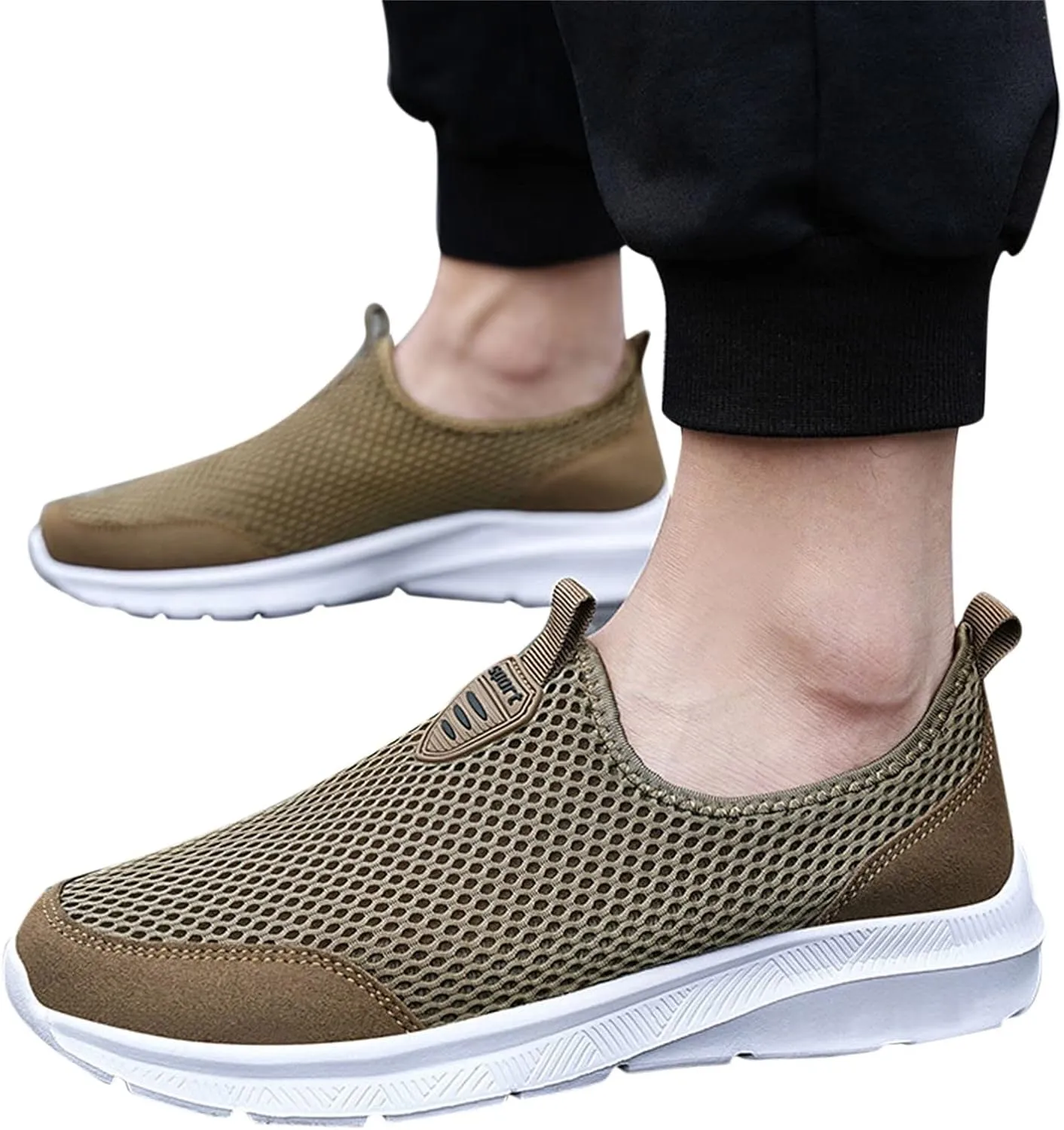 Womens Non Slip Work Shoes Slip On Water Resistant Tennis Shoes Womens Wide Feet Casual Dress Shoes Brown Sneakers Platform Tennis Shoe Trainers Shoe