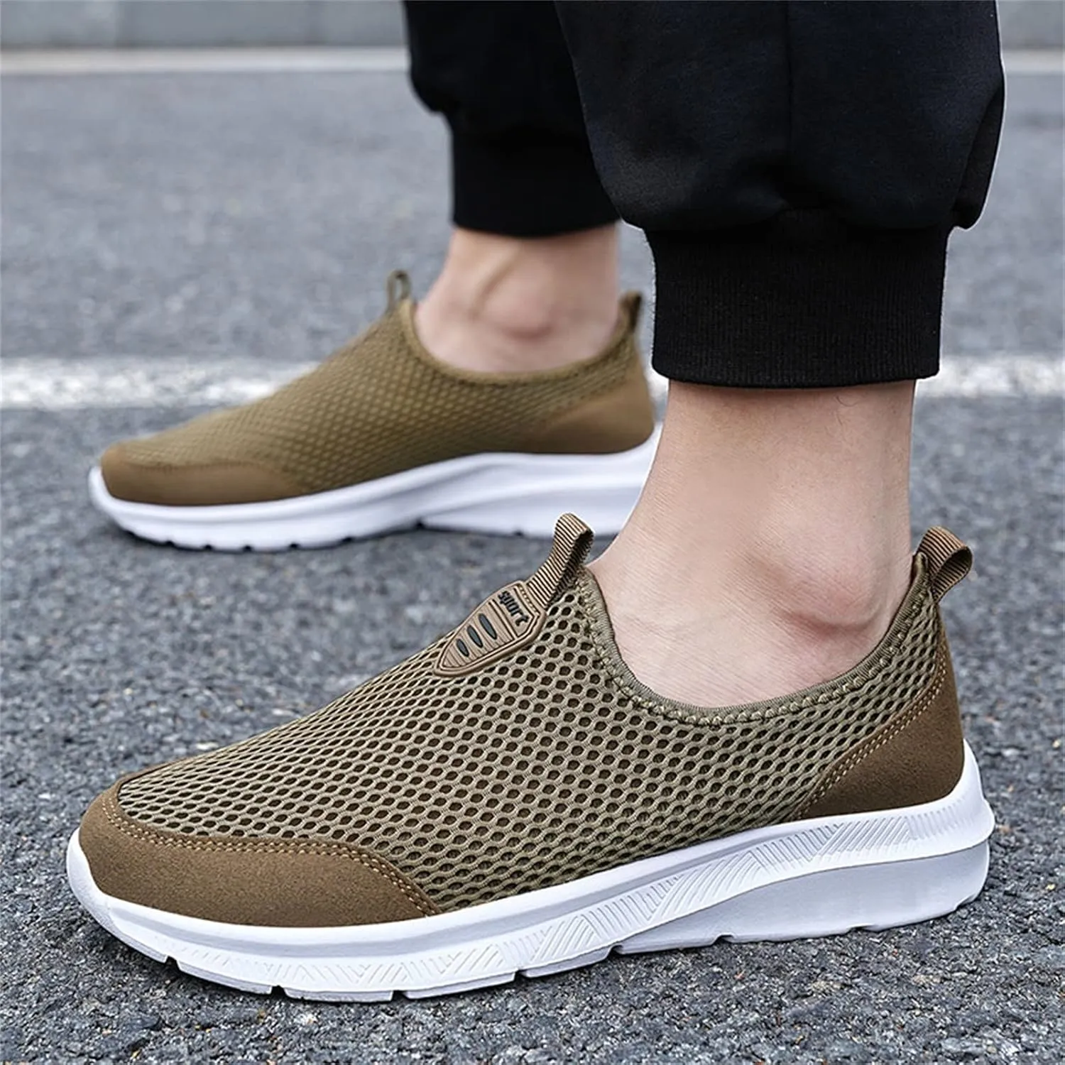 Womens Non Slip Work Shoes Slip On Water Resistant Tennis Shoes Womens Wide Feet Casual Dress Shoes Brown Sneakers Platform Tennis Shoe Trainers Shoe