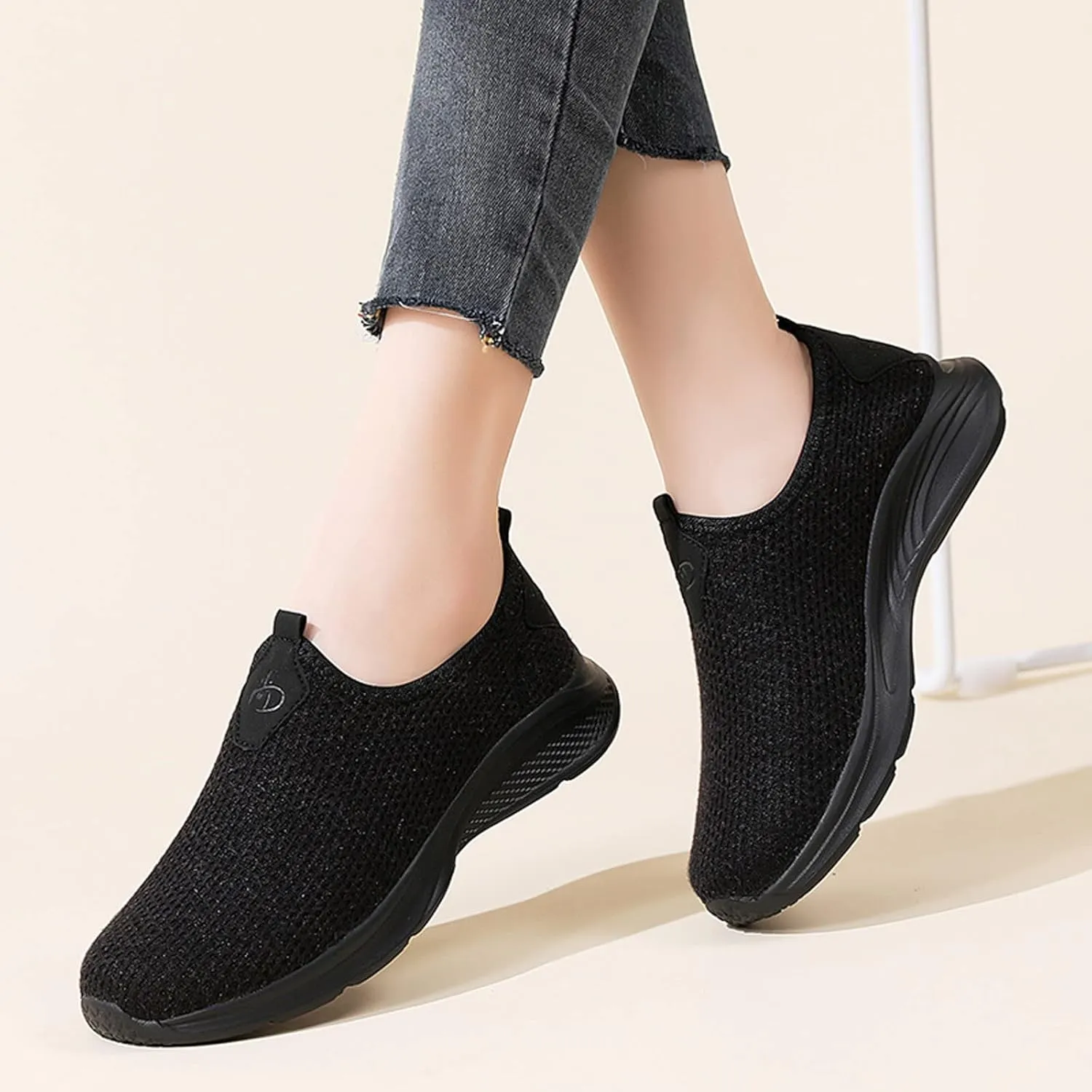 Womens Non Slip Work Shoes Slip On Water Resistant Tennis Shoes Womens Wide Feet Casual Dress Shoes Brown Sneakers Platform Tennis Shoe Trainers Shoe