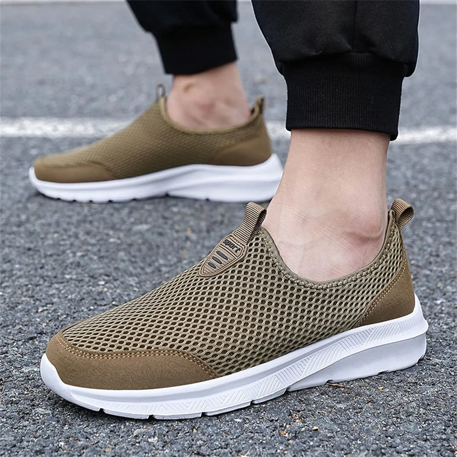 Womens Non Slip Work Shoes Slip On Water Resistant Tennis Shoes Womens Wide Feet Casual Dress Shoes Brown Sneakers Platform Tennis Shoe Trainers Shoe