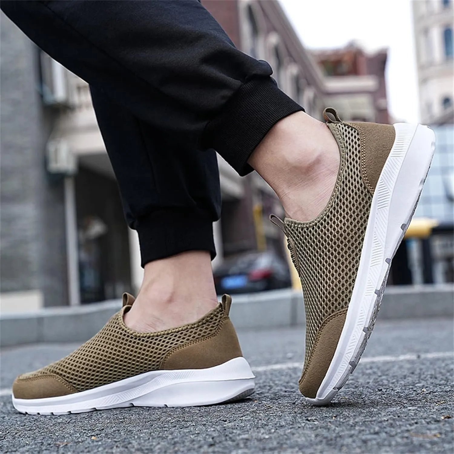 Womens Non Slip Work Shoes Slip On Water Resistant Tennis Shoes Womens Wide Feet Casual Dress Shoes Brown Sneakers Platform Tennis Shoe Trainers Shoe