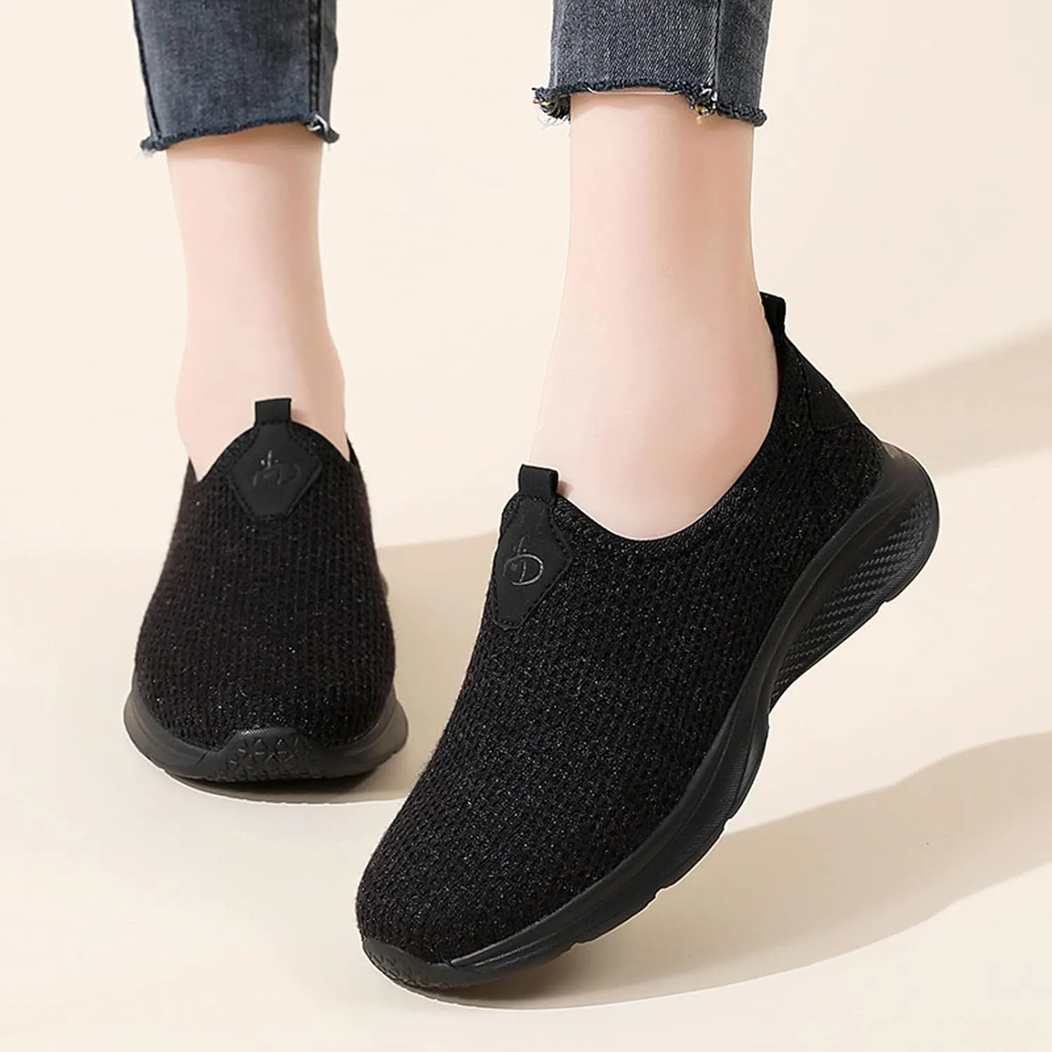 Womens Non Slip Work Shoes Slip On Water Resistant Tennis Shoes Womens Wide Feet Casual Dress Shoes Brown Sneakers Platform Tennis Shoe Trainers Shoe