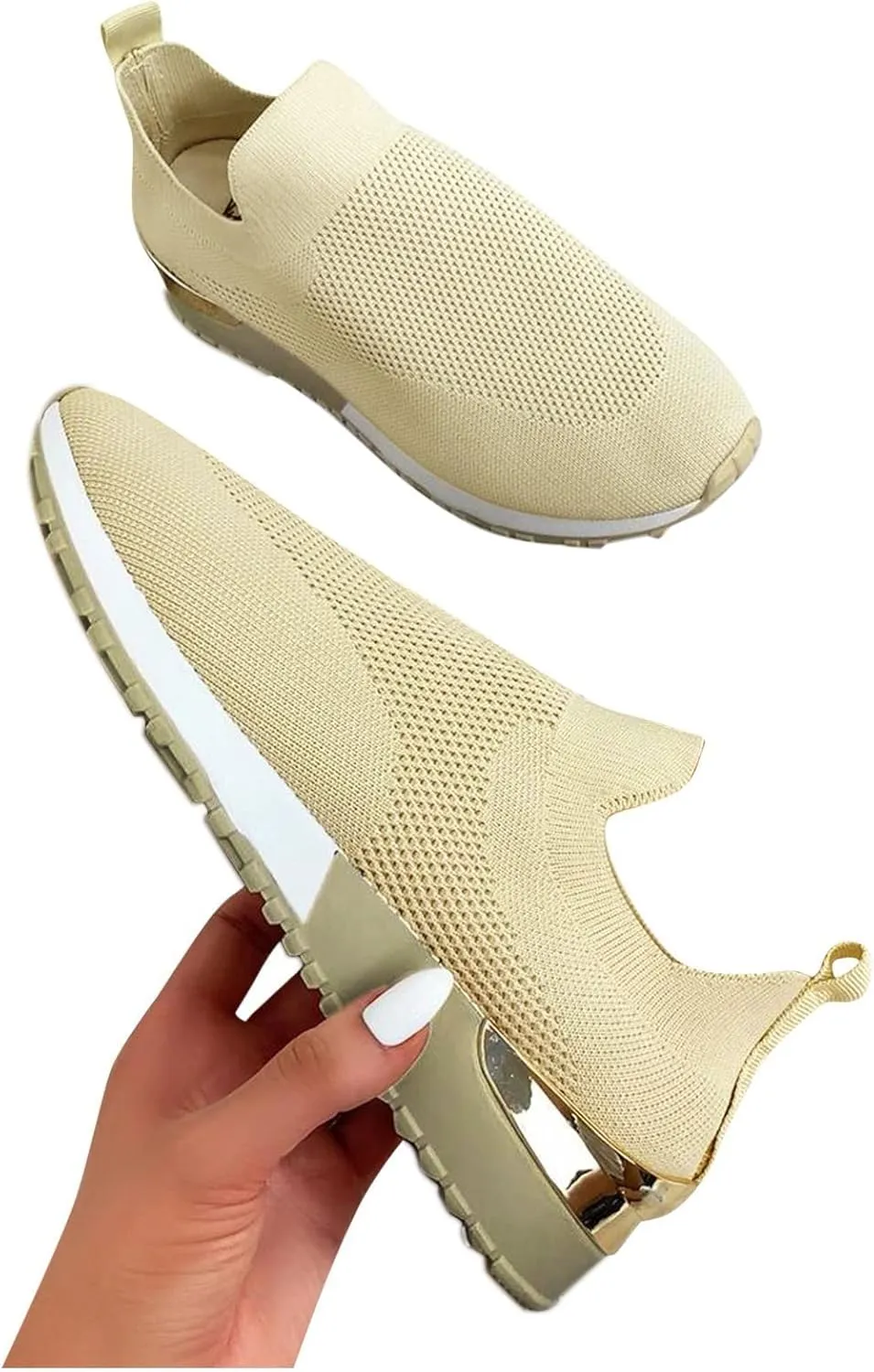 Womens Non Slip Work Shoes Slip On Water Resistant Walking Shoes Women Arch Support Dressy Casual Shoes Chunky Sneakers Red Tennis Shoe Loafers Shoe