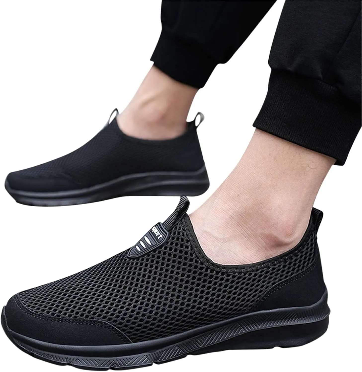 Womens Non Slip Work Shoes Slip On Water Resistant Womens Running Shoes Comfort White Casual Shoes Dress Sneakers White Tennis Shoe Cross Trainer Shoe