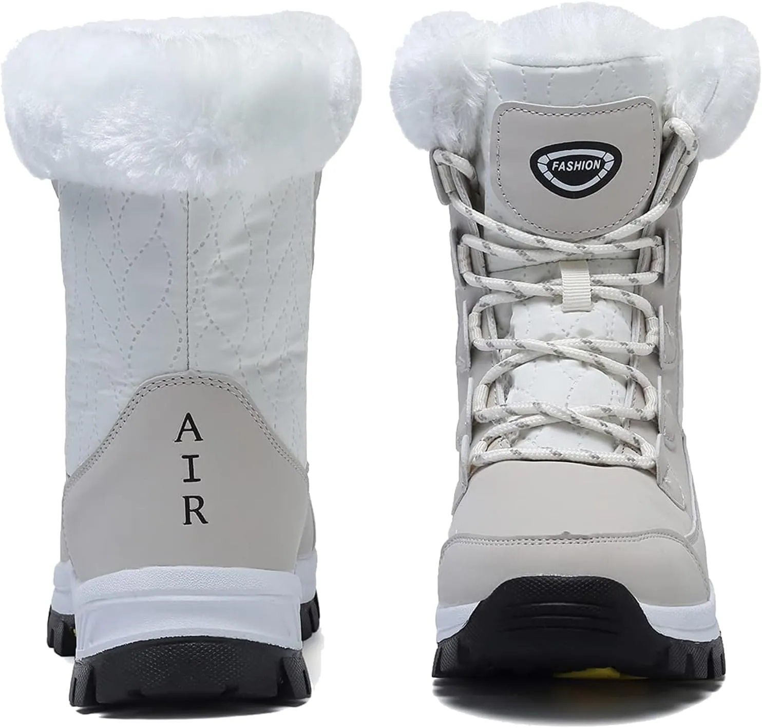 Womens Snow Boots Warm Fur Lined Winter Boots Anti Slip Ankle Boots Mid Calf Snowboots Waterproof and Cold-Resistant Outdoor Walking Shoes for Women Ladies Girls