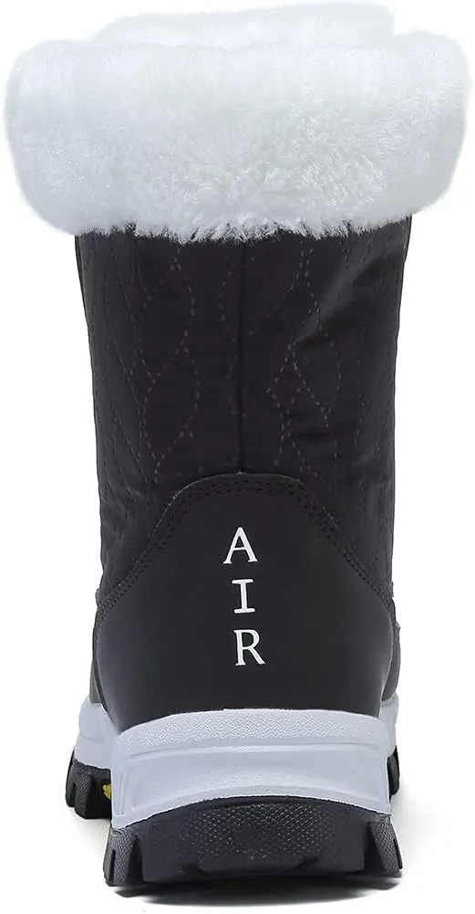 Womens Snow Boots Warm Fur Lined Winter Boots Anti Slip Ankle Boots Mid Calf Snowboots Waterproof and Cold-Resistant Outdoor Walking Shoes for Women Ladies Girls