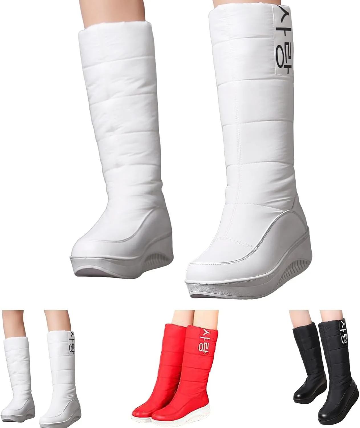 Women's Water Proof Insulated Snow Boots Thick Bottom Non Slip Winter Boots Outdoor Winter Work Boots for Women