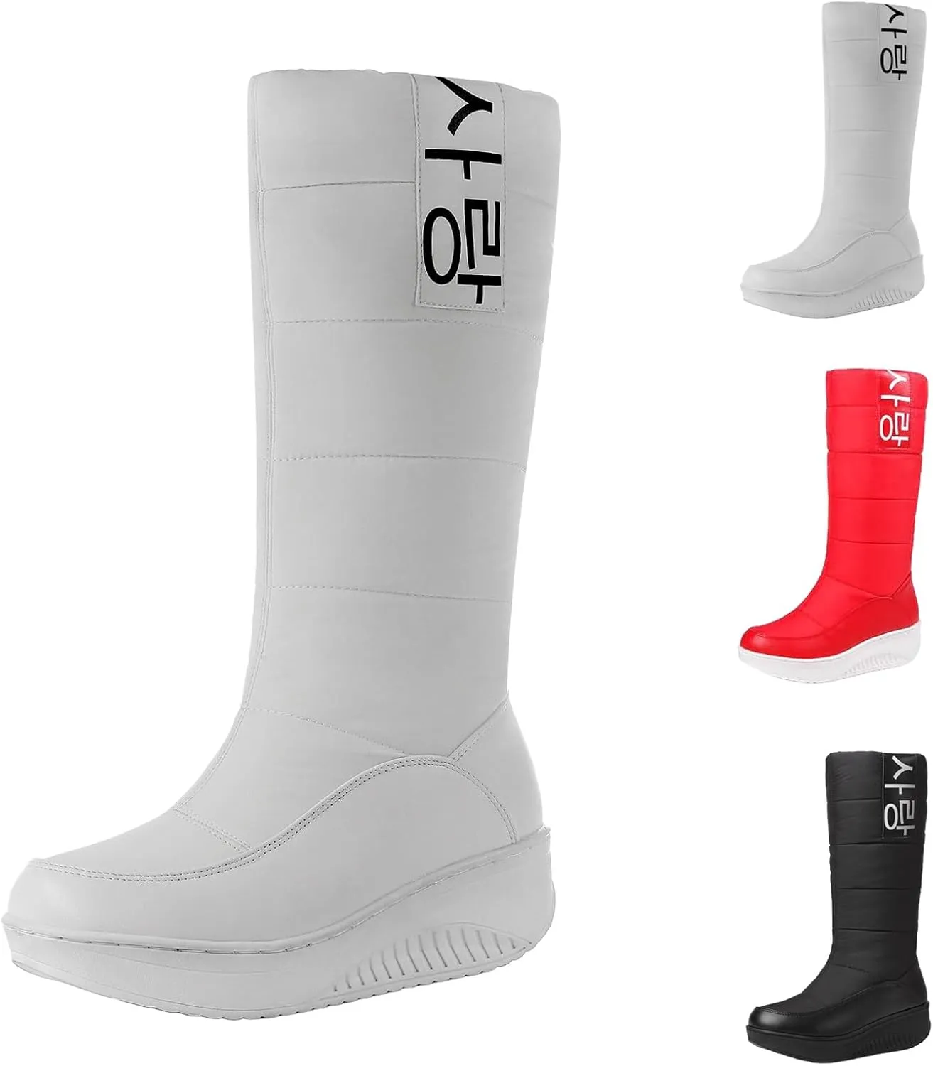 Women's Water Proof Insulated Snow Boots Thick Bottom Non Slip Winter Boots Outdoor Winter Work Boots for Women