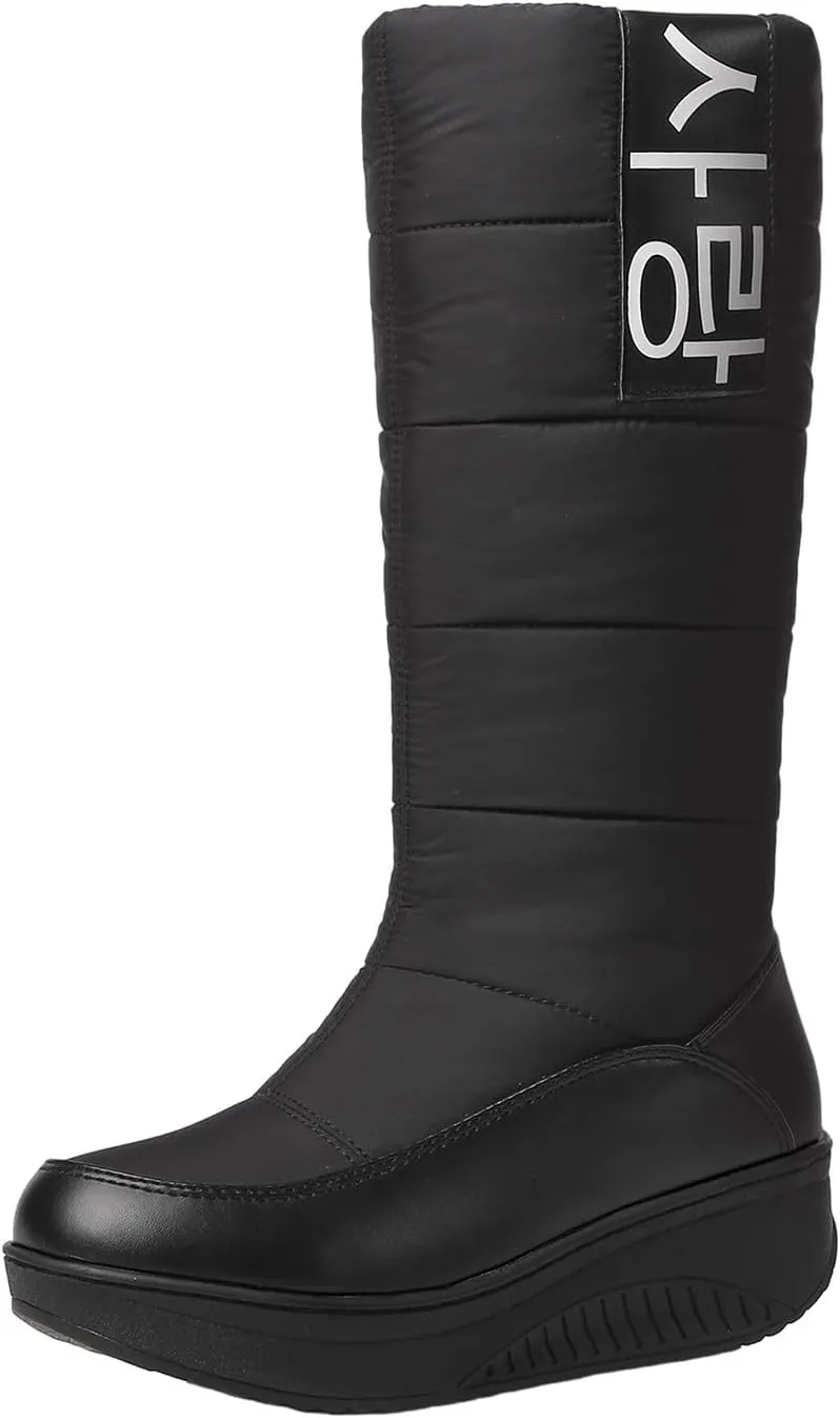 Women's Water Proof Insulated Snow Boots Thick Bottom Non Slip Winter Boots Outdoor Winter Work Boots for Women