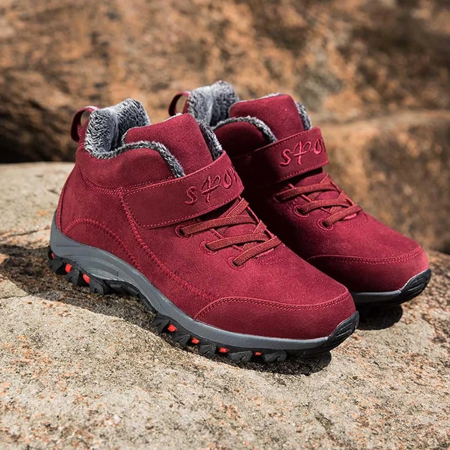 Women's Winter Ankle Boots Comfort Running Shoes Plus Velvet Warm Snow Boots Water Proof Insulated Winter Boots