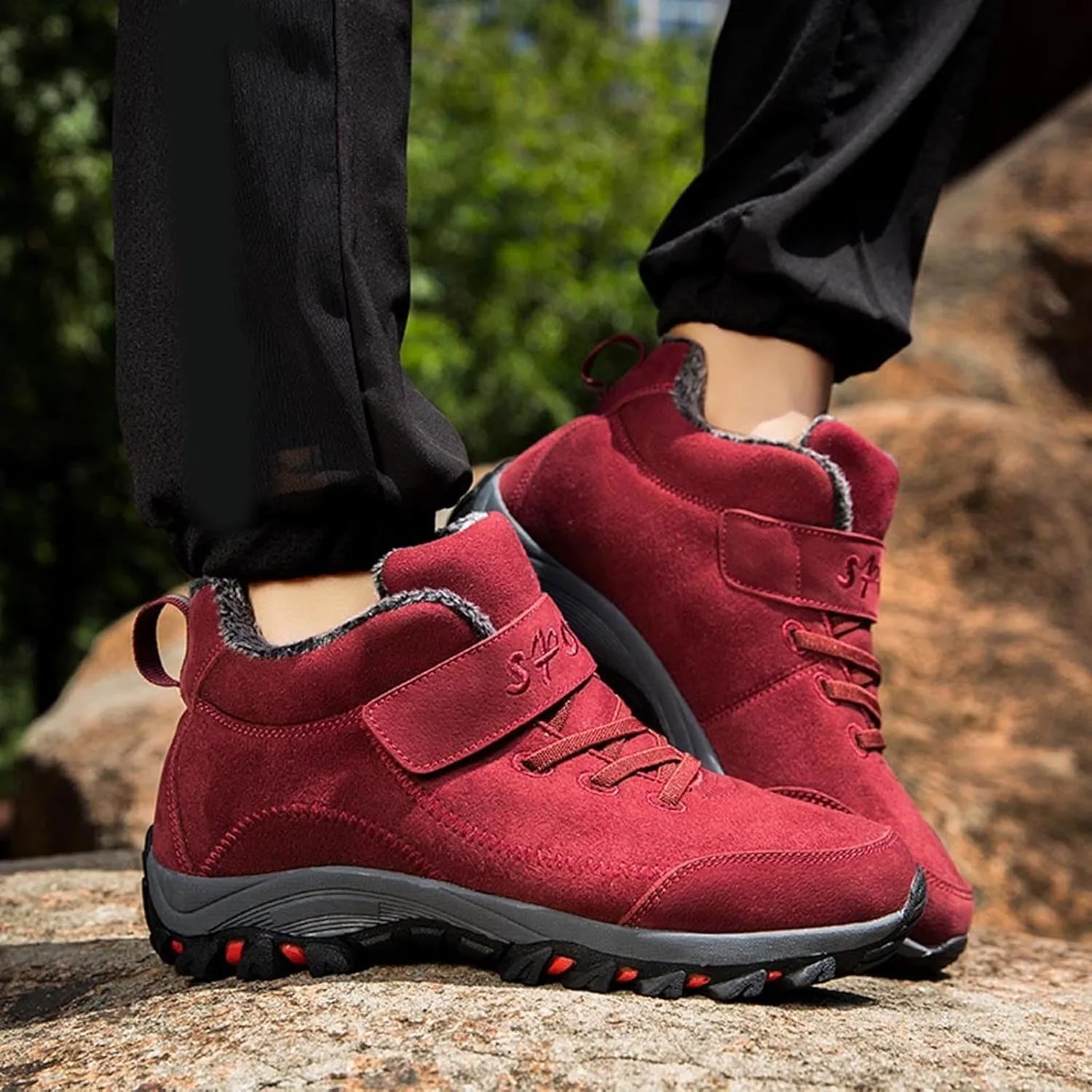Women's Winter Ankle Boots Comfort Running Shoes Plus Velvet Warm Snow Boots Water Proof Insulated Winter Boots