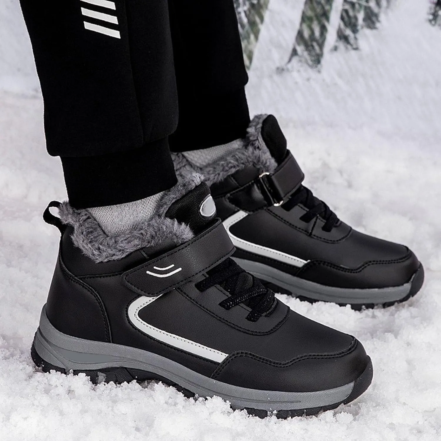 Women's Winter Ankle Boots Plus Velvet Warm Snow Boots Water Proof Insulated Boots Fashion Short Women Furry Snow Boots