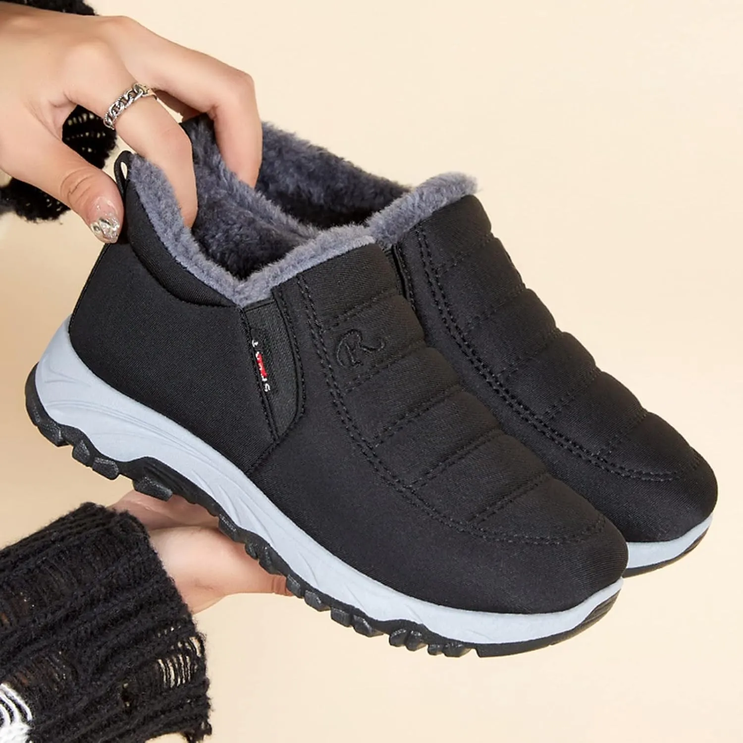 Women's Winter Snow Boots Plus Velvet Warm Snow Boots Slip On Winter Boots Comfort Tall Slip on Winter Boots for Women
