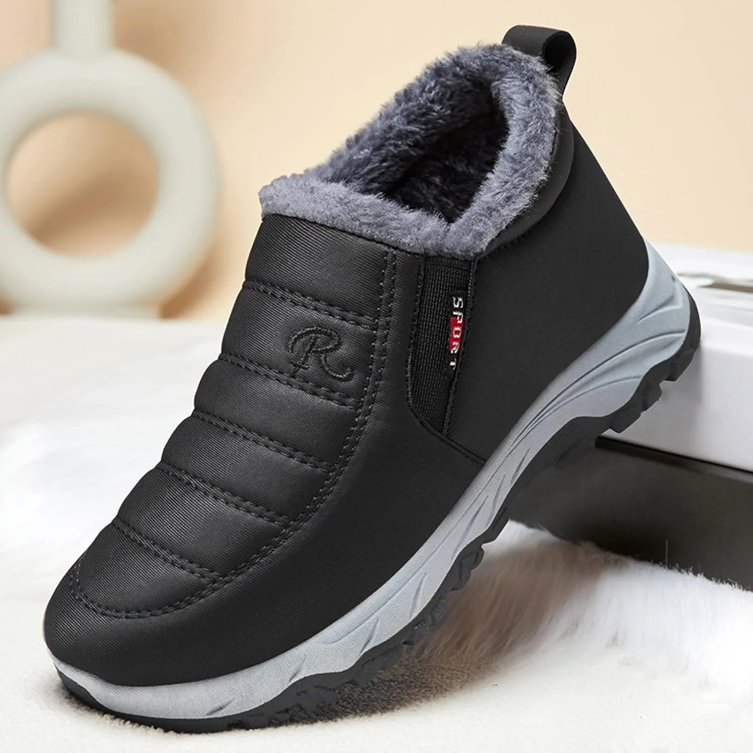 Women's Winter Snow Boots Plus Velvet Warm Snow Boots Slip On Winter Boots Comfort Tall Slip on Winter Boots for Women