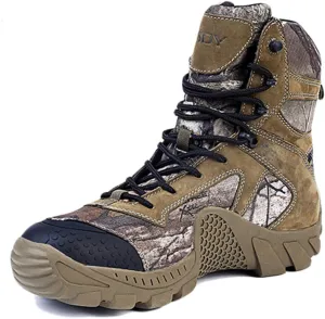 Wygwlg Men Military Boots Four Seasons Action Combat Boots Durable Desert Tactical Boot Waterproof Jungle Off Road Mountaineering Boots