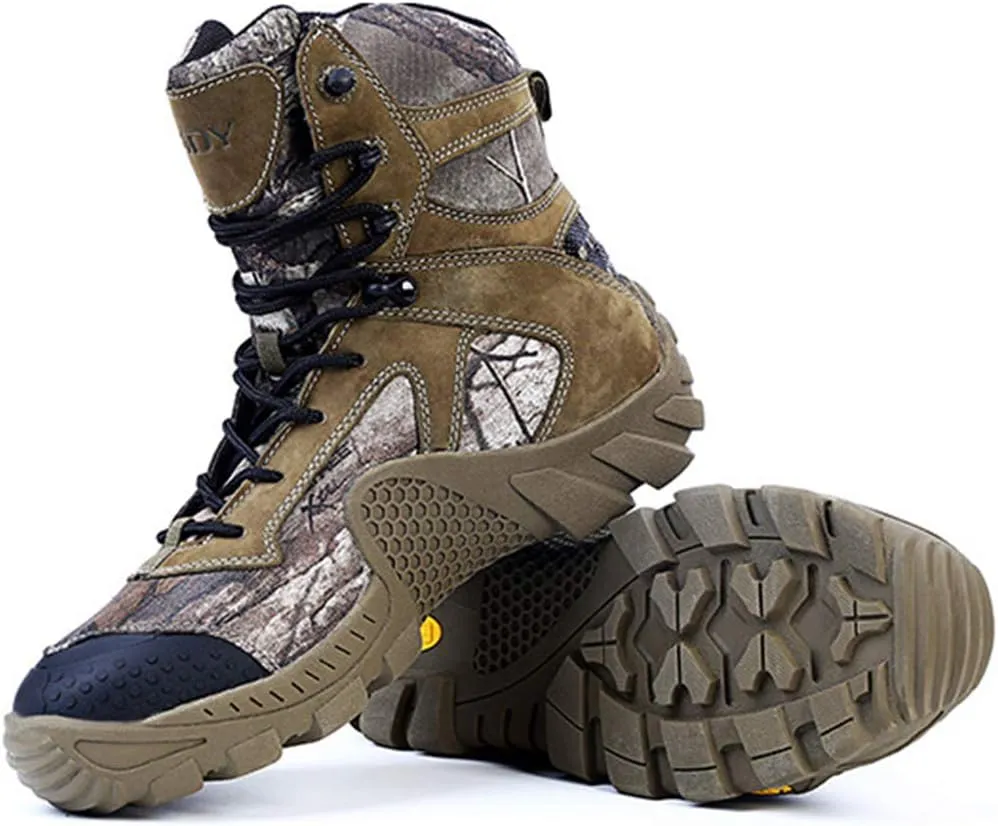 Wygwlg Men Military Boots Four Seasons Action Combat Boots Durable Desert Tactical Boot Waterproof Jungle Off Road Mountaineering Boots
